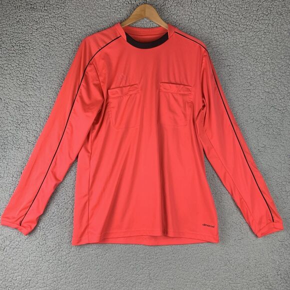 Adidas Soccer Referee 16 Jersey Pink Solar Red Size L Climacool 2016 Futbol Ref - Picture 1 of 12